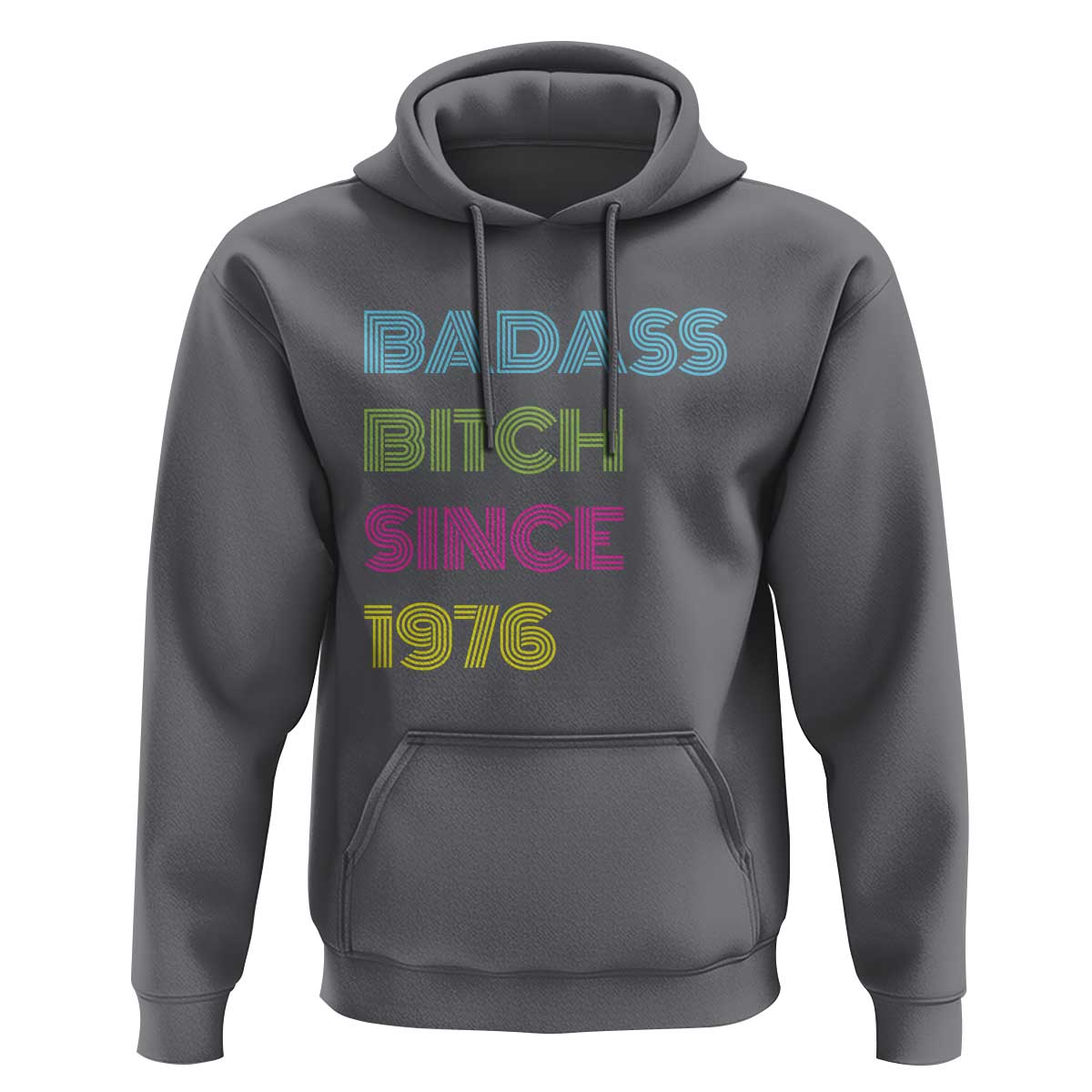 Funny 50th Birthday Hoodie Retro Vintage Badass Bih Since 1976