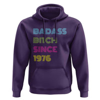 Funny 50th Birthday Hoodie Retro Vintage Badass Bih Since 1976