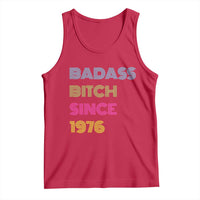 Funny 50th Birthday Tank Top Retro Vintage Badass Bih Since 1976