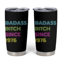 Funny 50th Birthday Tumbler Cup Retro Vintage Badass Bih Since 1976