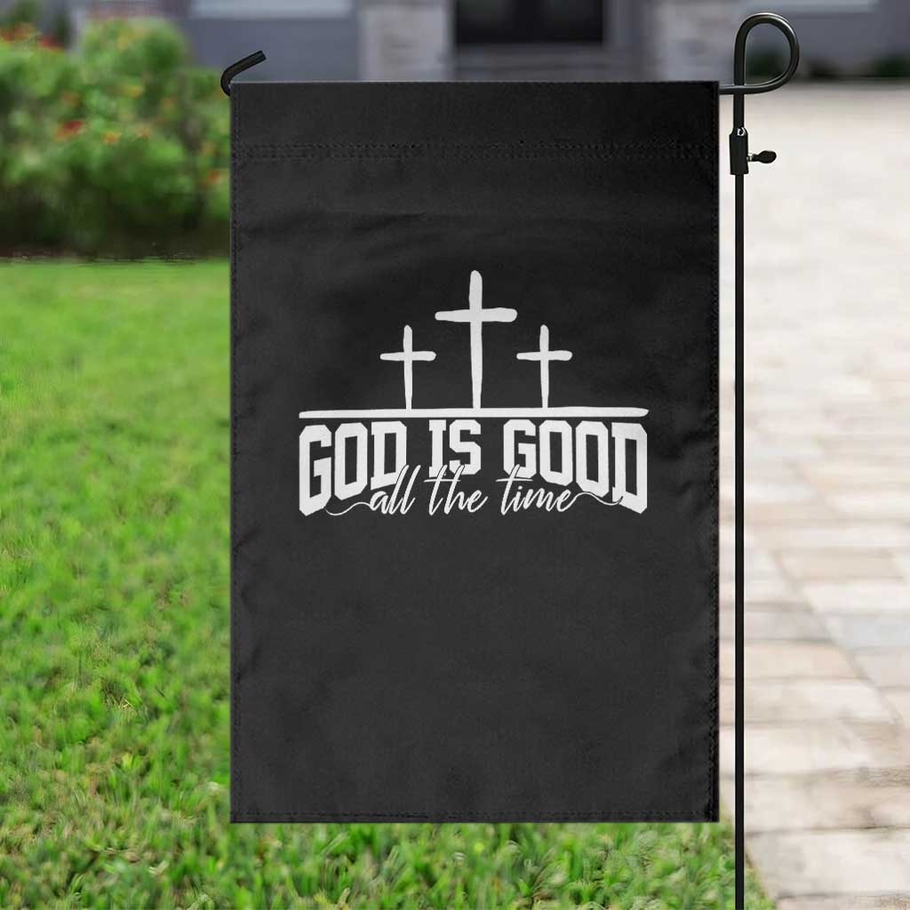 God Is Good Garden Flag Jesus Cross Minimal Religious Faith Bible Verse Inspirational