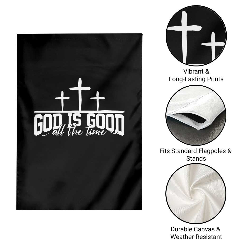 God Is Good Garden Flag Jesus Cross Minimal Religious Faith Bible Verse Inspirational