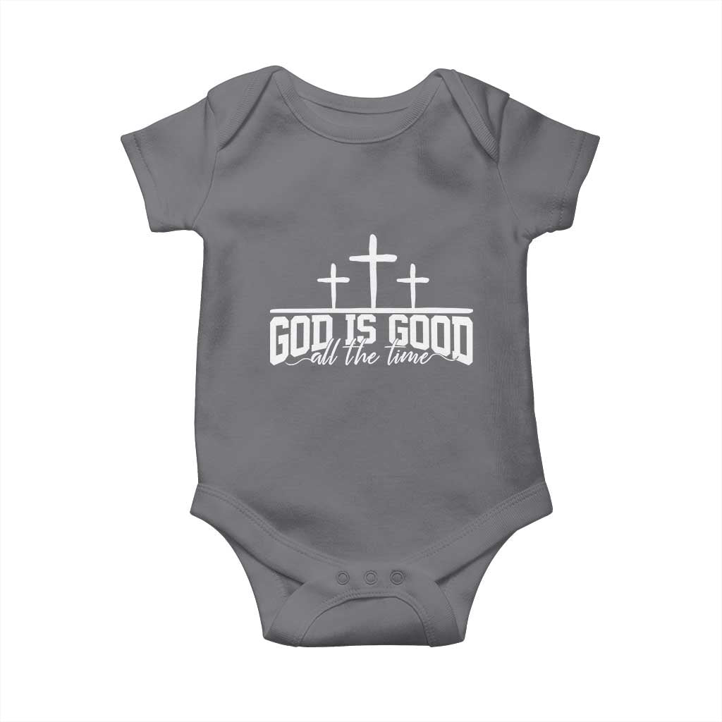 God Is Good Baby Onesie Jesus Cross Minimal Religious Faith Bible Verse Inspirational