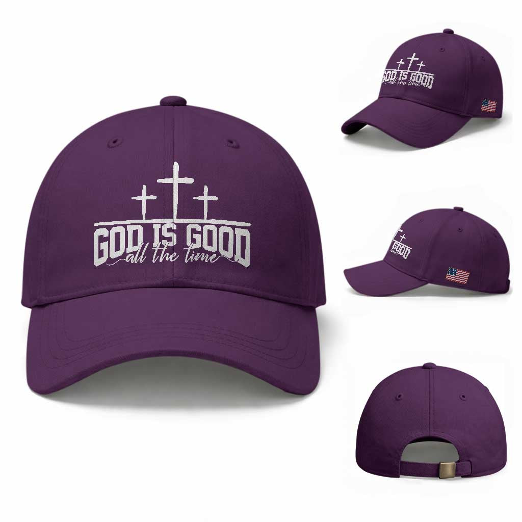 God Is Good Baseball Cap Jesus Cross Minimal Religious Faith Bible Verse Inspirational