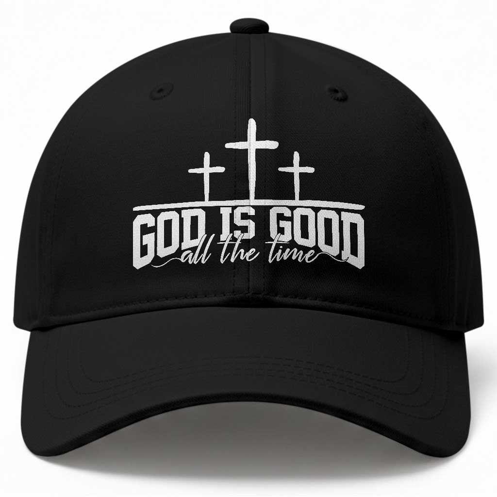 God Is Good Baseball Cap Jesus Cross Minimal Religious Faith Bible Verse Inspirational
