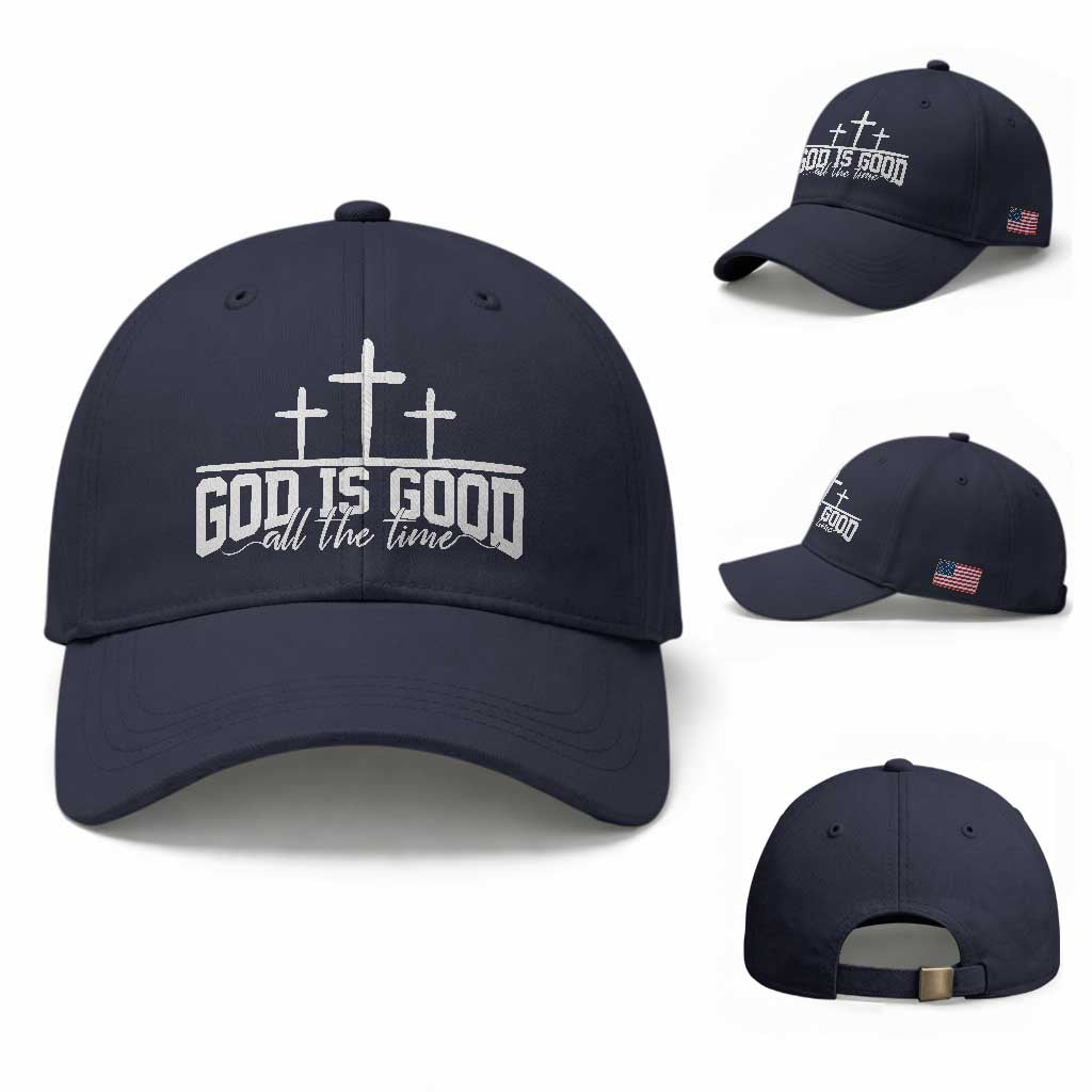 God Is Good Baseball Cap Jesus Cross Minimal Religious Faith Bible Verse Inspirational