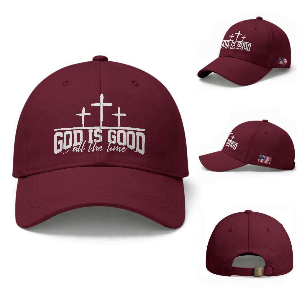 God Is Good Baseball Cap Jesus Cross Minimal Religious Faith Bible Verse Inspirational