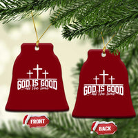 God Is Good Ceramic Ornament Jesus Cross Minimal Religious Faith Bible Verse Inspirational