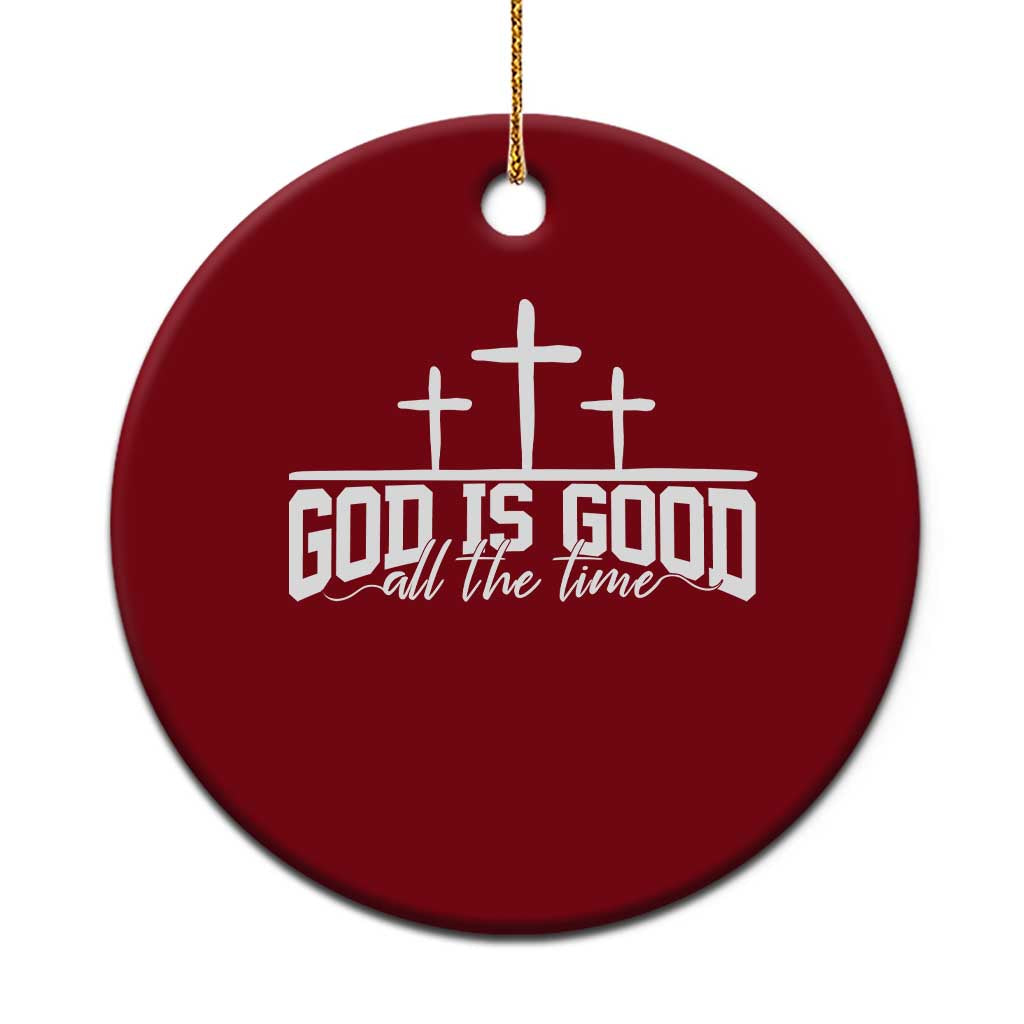 God Is Good Ceramic Ornament Jesus Cross Minimal Religious Faith Bible Verse Inspirational