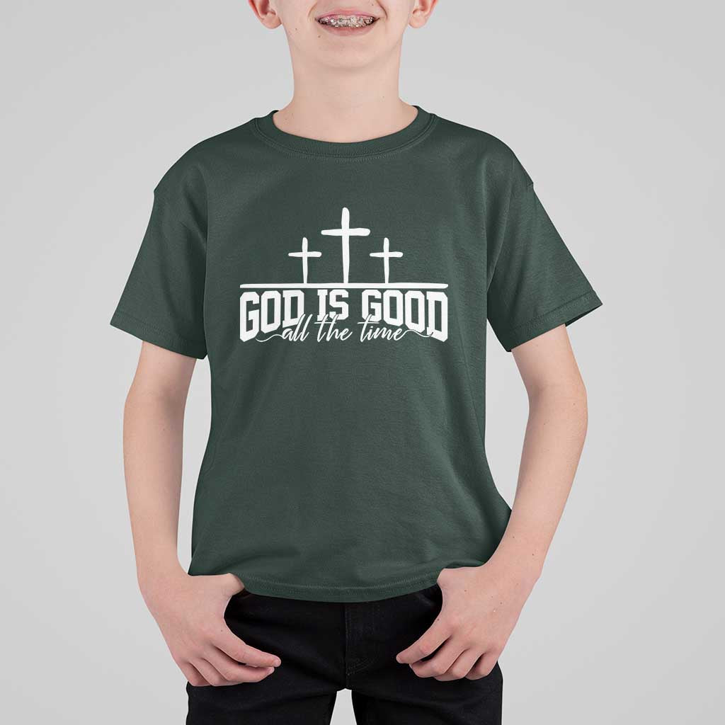 God Is Good T Shirt For Kid Jesus Cross Minimal Religious Faith Bible Verse Inspirational