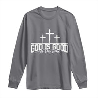 God Is Good Long Sleeve Shirt Jesus Cross Minimal Religious Faith Bible Verse Inspirational