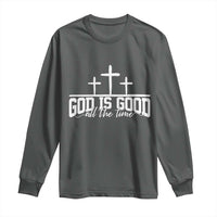 God Is Good Long Sleeve Shirt Jesus Cross Minimal Religious Faith Bible Verse Inspirational