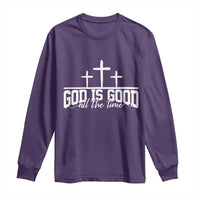 God Is Good Long Sleeve Shirt Jesus Cross Minimal Religious Faith Bible Verse Inspirational