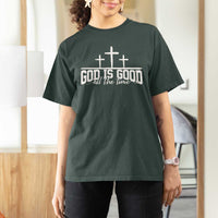 God Is Good T Shirt For Women Jesus Cross Minimal Religious Faith Bible Verse Inspirational