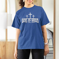 God Is Good T Shirt For Women Jesus Cross Minimal Religious Faith Bible Verse Inspirational