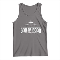 God Is Good Tank Top Jesus Cross Minimal Religious Faith Bible Verse Inspirational