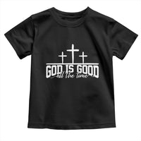 God Is Good Toddler T Shirt Jesus Cross Minimal Religious Faith Bible Verse Inspirational