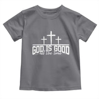 God Is Good Toddler T Shirt Jesus Cross Minimal Religious Faith Bible Verse Inspirational