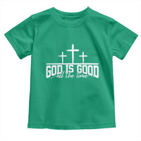 God Is Good Toddler T Shirt Jesus Cross Minimal Religious Faith Bible Verse Inspirational