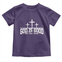 God Is Good Toddler T Shirt Jesus Cross Minimal Religious Faith Bible Verse Inspirational