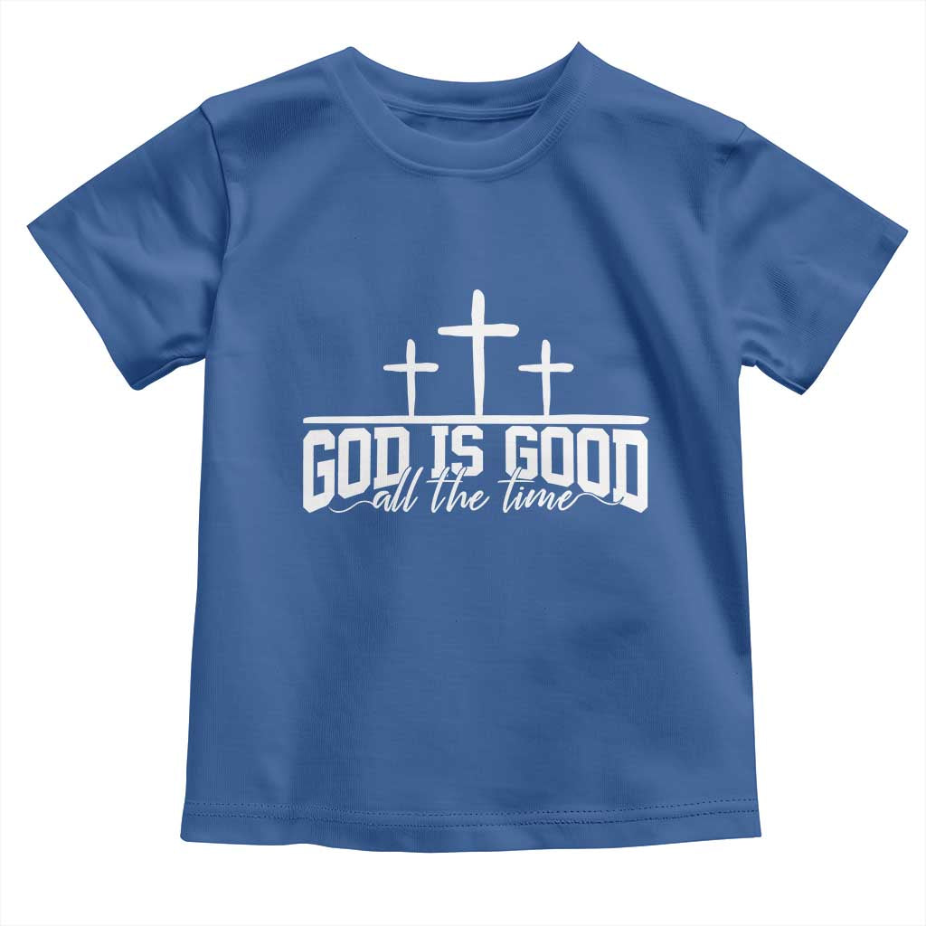 God Is Good Toddler T Shirt Jesus Cross Minimal Religious Faith Bible Verse Inspirational