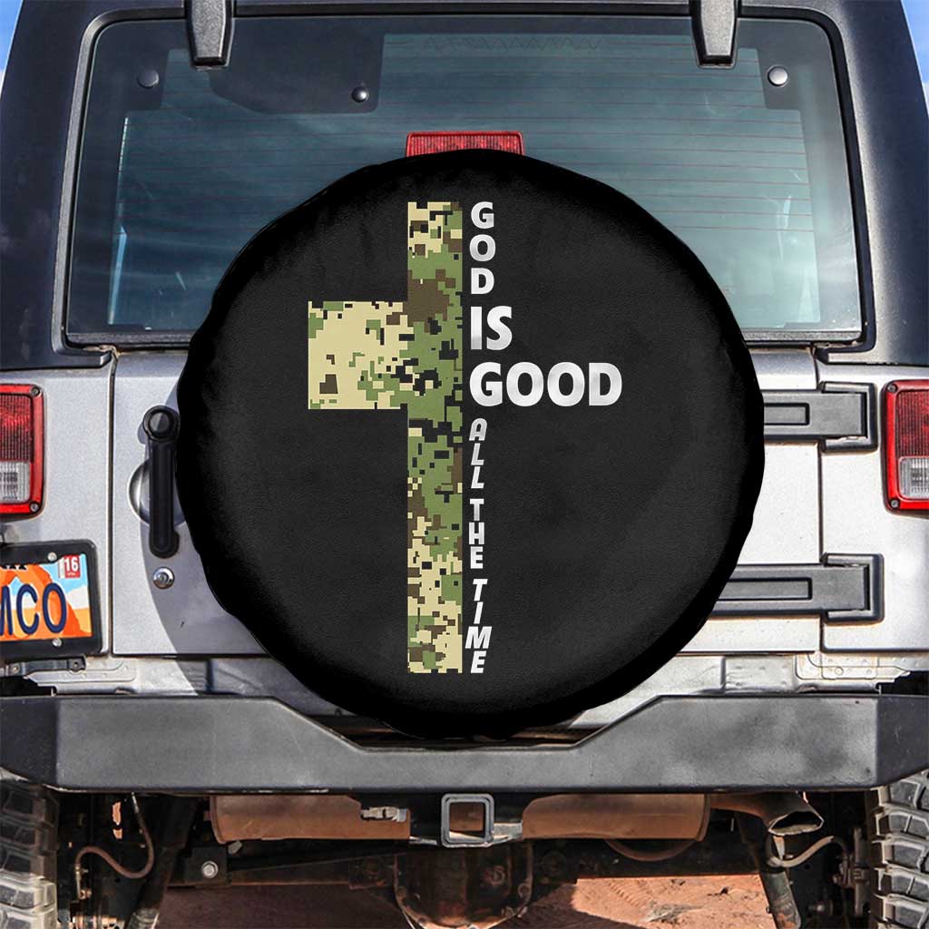 God Is Good Spare Tire Cover Camo Cross Religious Jesus Faith Bible Verse Inspirational