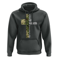 God Is Good Hoodie Camo Cross Religious Jesus Faith Bible Verse Inspirational