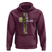 God Is Good Hoodie Camo Cross Religious Jesus Faith Bible Verse Inspirational