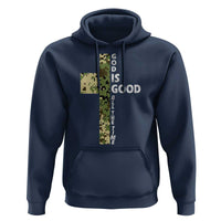 God Is Good Hoodie Camo Cross Religious Jesus Faith Bible Verse Inspirational