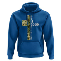 God Is Good Hoodie Camo Cross Religious Jesus Faith Bible Verse Inspirational