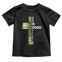 God Is Good Toddler T Shirt Camo Cross Religious Jesus Faith Bible Verse Inspirational