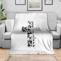 Son Of God Jesus Throw Blanket Camo Christ Cross Christian 9 John 3 16
