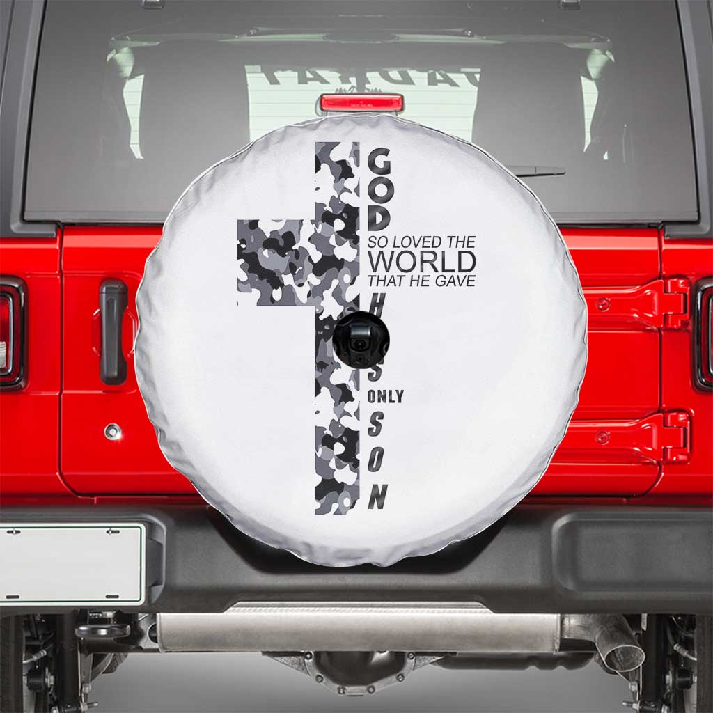 Son Of God Jesus Spare Tire Cover Camo Christ Cross Christian 9 John 3 16