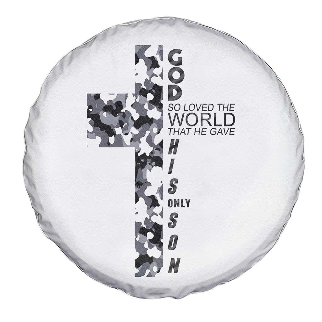 Son Of God Jesus Spare Tire Cover Camo Christ Cross Christian 9 John 3 16