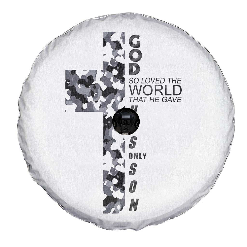 Son Of God Jesus Spare Tire Cover Camo Christ Cross Christian 9 John 3 16