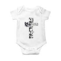 Son Of God Jesus Baby Onesie Camo Christ Cross Christian 9 John 3 16