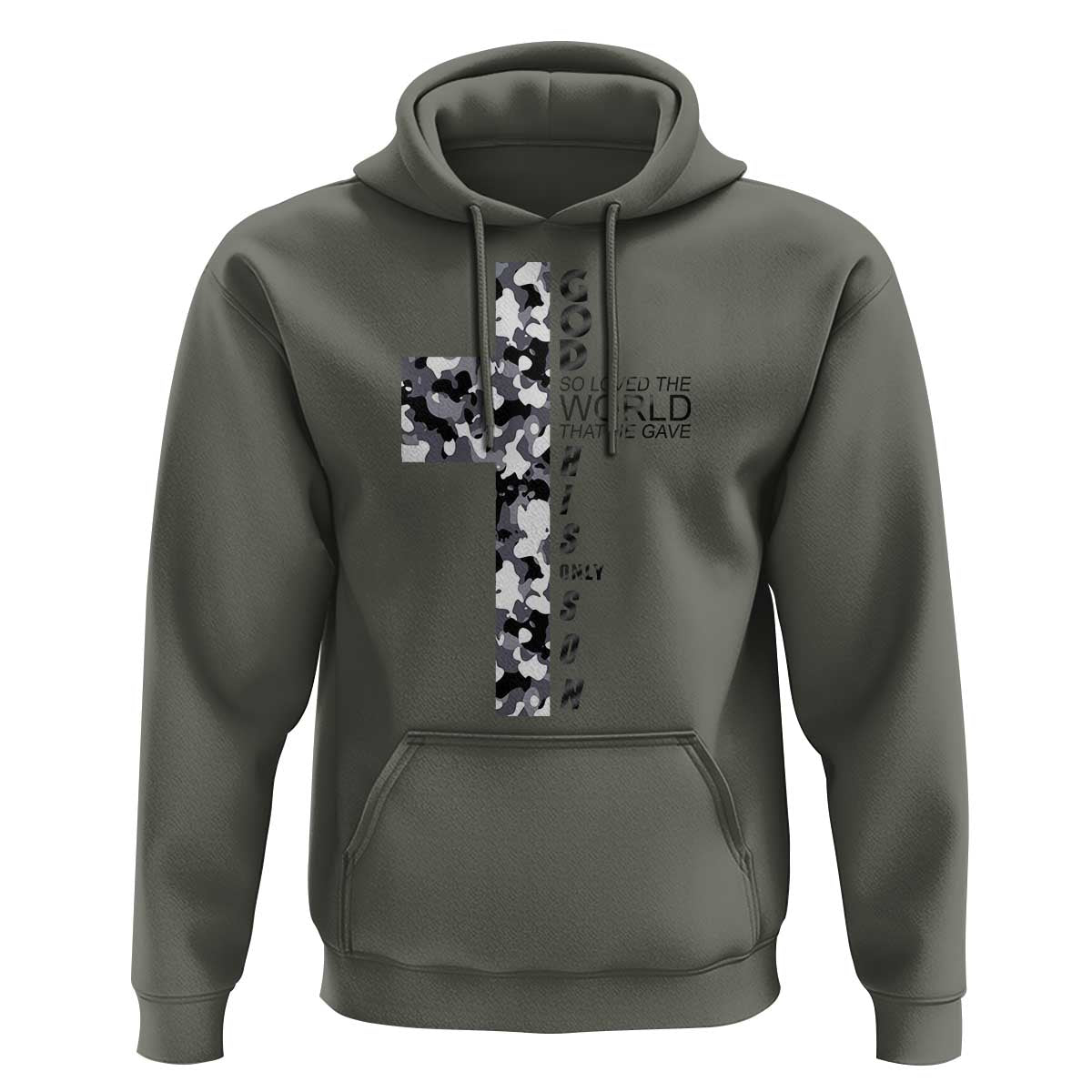 Son Of God Jesus Hoodie Camo Christ Cross Christian 9 John 3 16