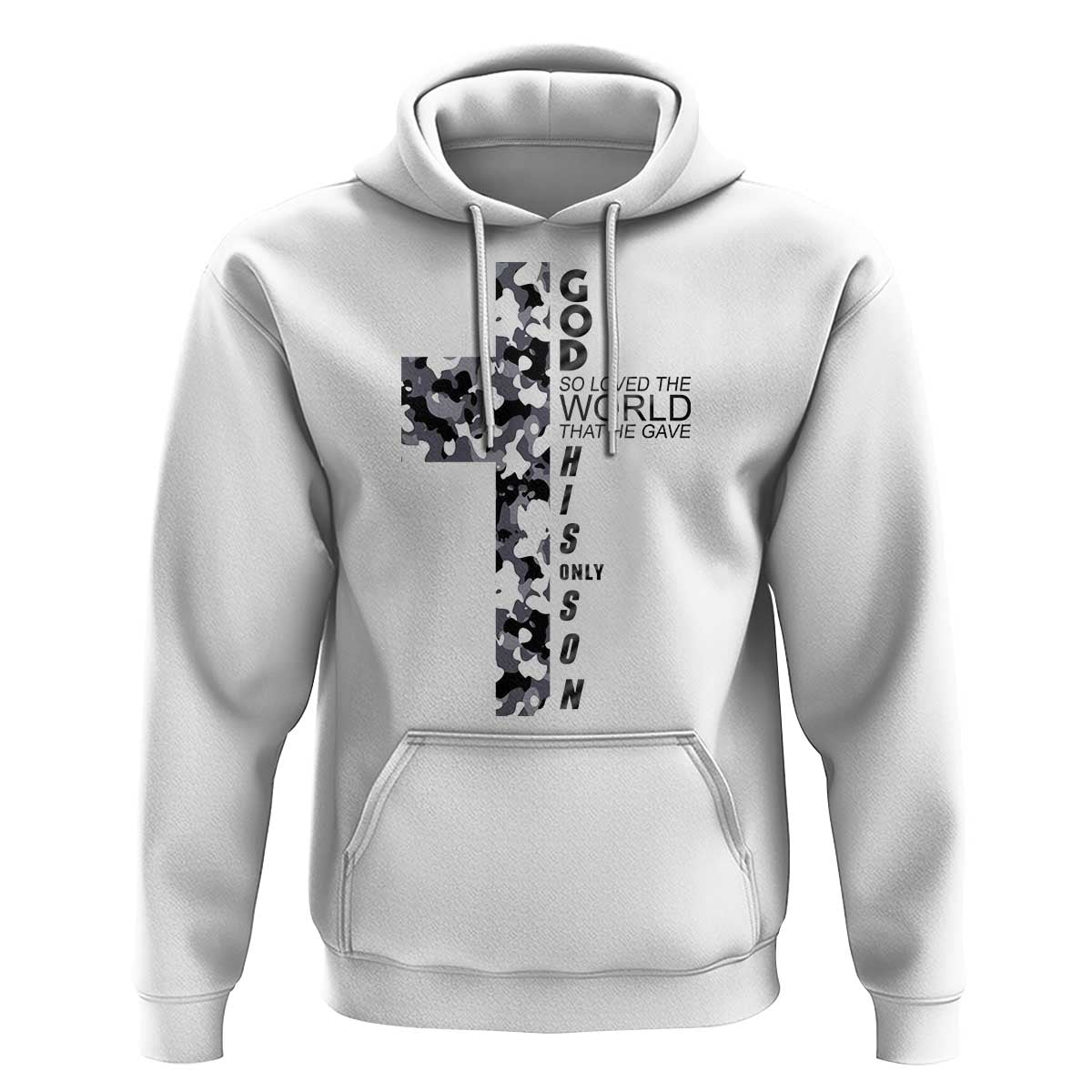 Son Of God Jesus Hoodie Camo Christ Cross Christian 9 John 3 16
