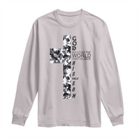 Son Of God Jesus Long Sleeve Shirt Camo Christ Cross Christian 9 John 3 16