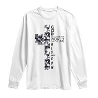 Son Of God Jesus Long Sleeve Shirt Camo Christ Cross Christian 9 John 3 16