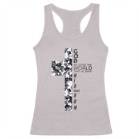 Son Of God Jesus Racerback Tank Top Camo Christ Cross Christian 9 John 3 16