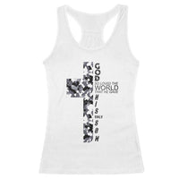 Son Of God Jesus Racerback Tank Top Camo Christ Cross Christian 9 John 3 16