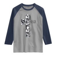Son Of God Jesus Raglan Shirt Camo Christ Cross Christian 9 John 3 16
