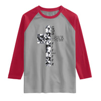 Son Of God Jesus Raglan Shirt Camo Christ Cross Christian 9 John 3 16