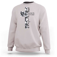 Son Of God Jesus Sweatshirt Camo Christ Cross Christian 9 John 3 16