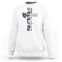Son Of God Jesus Sweatshirt Camo Christ Cross Christian 9 John 3 16