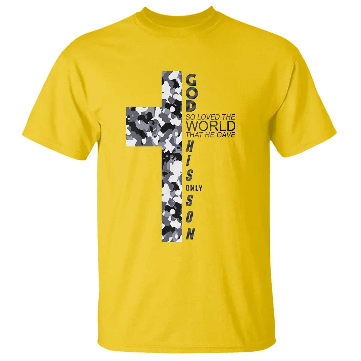 Son Of God Jesus T Shirt Camo Christ Cross Christian 9 John 3 16