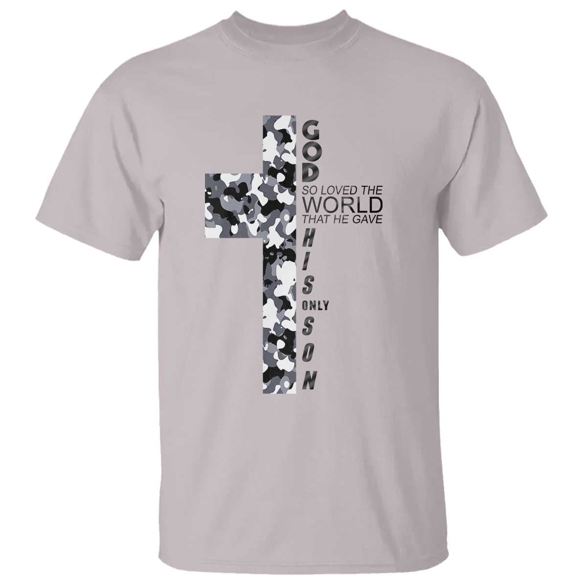Son Of God Jesus T Shirt Camo Christ Cross Christian 9 John 3 16