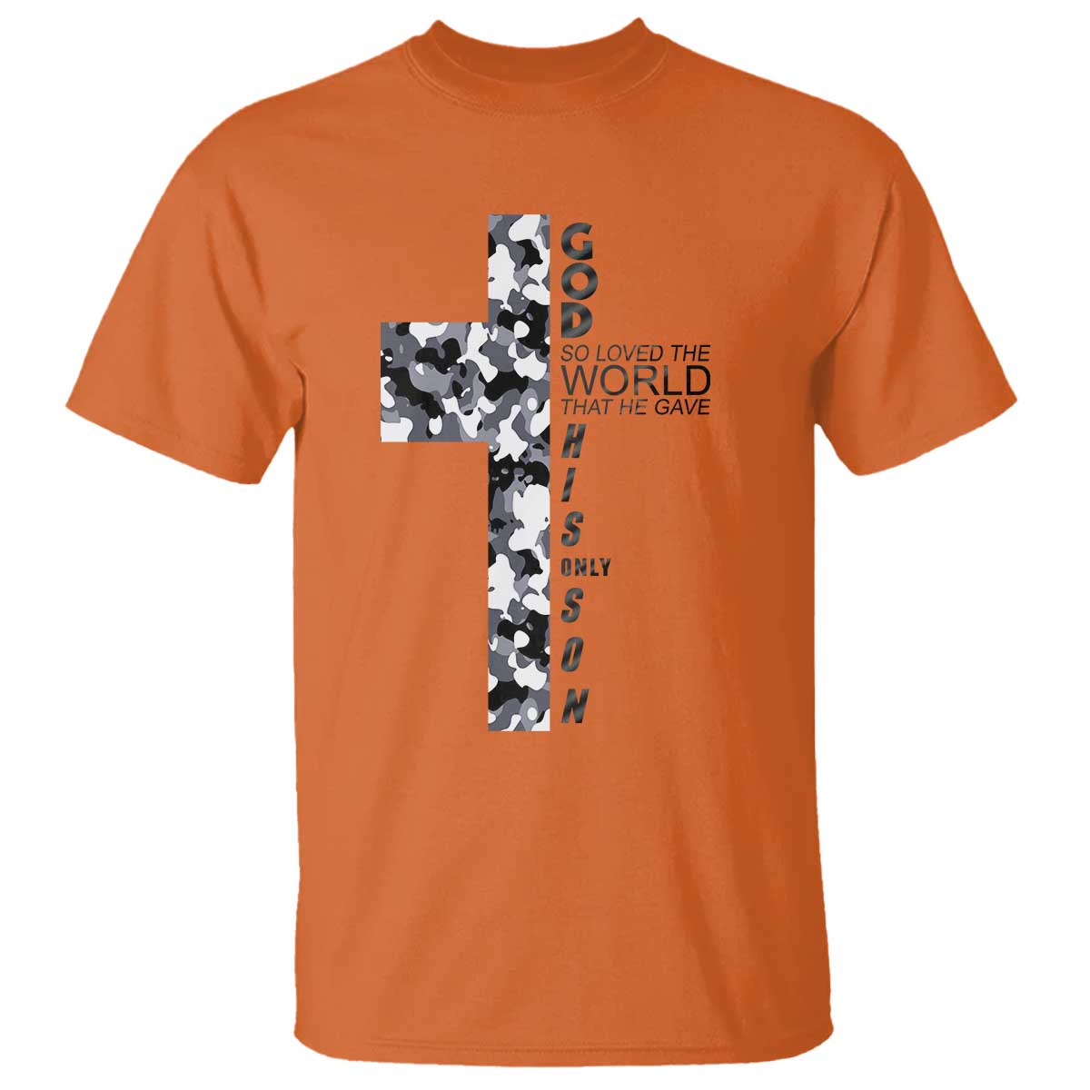 Son Of God Jesus T Shirt Camo Christ Cross Christian 9 John 3 16