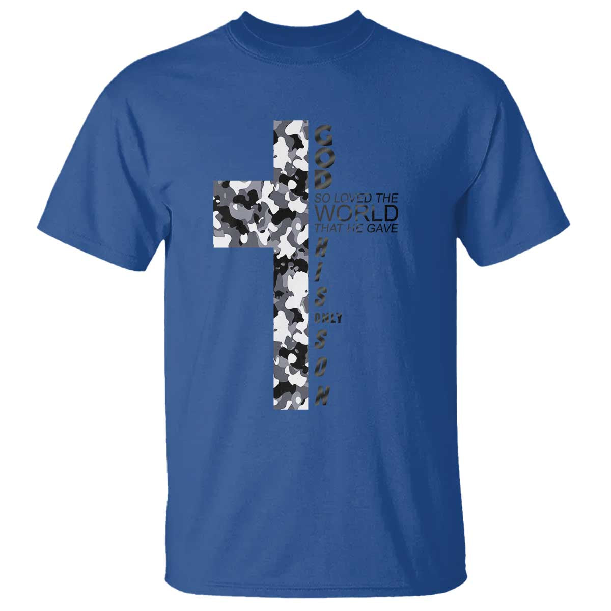 Son Of God Jesus T Shirt Camo Christ Cross Christian 9 John 3 16